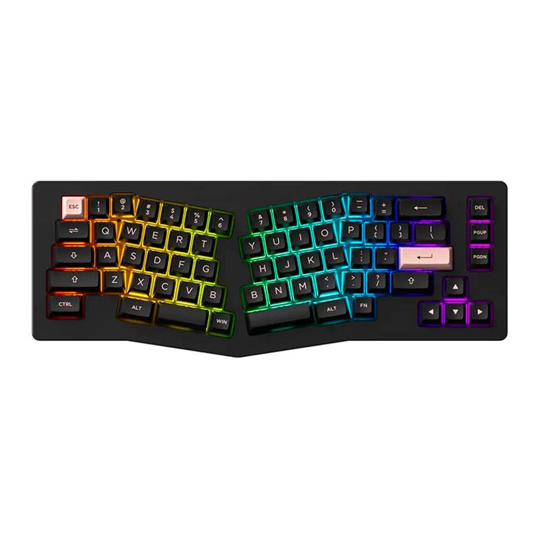 Teclado Mecanico Gamer Akko ACR Pro Alice Plus, RGB, Switch Akko Crystal, Preto, ACRPRO-ALICEPLUS-BLK
