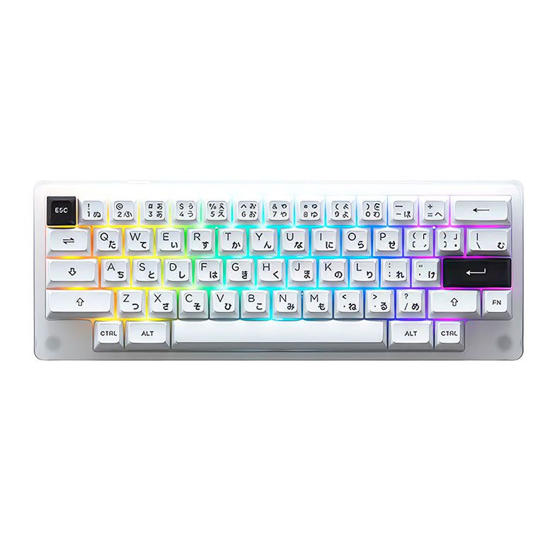 Teclado Mecanico Gamer Akko Acrylic 59, RGB, Switch Akko Jelly White, Branco, ACRYLIC59-WHT