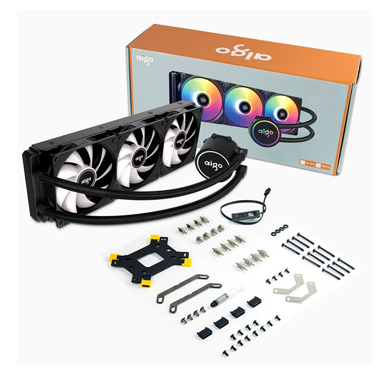 Water Cooler Aigo AC SE 360, Rainbow, 360mm, Preto, ACSE360-BK