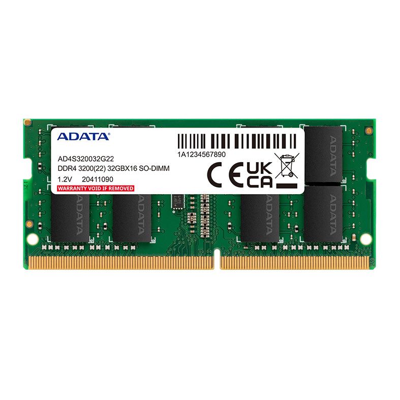 Memoria Para Notebook Adata, 16GB (1x16GB), DDR4, 3200MHz, C22, AD4S320016G22-SGN