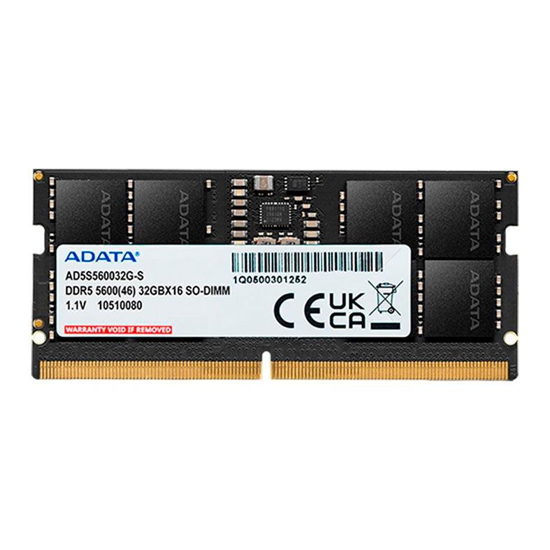 Memoria Para Notebook Adata, 32GB (1x32GB), DDR5, 5600MHz, C46, AD5S560032G-S