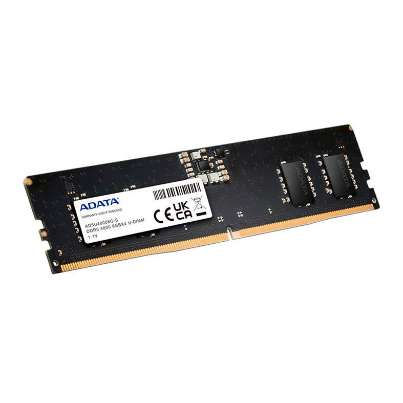 Memoria Adata, 8GB (1x8GB), DDR5, 4800MHz, C40, Preto, AD5U48008G-S