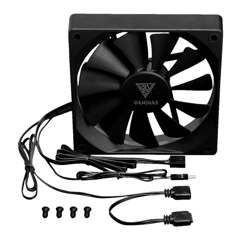 Ventoinha Gamdias Aeolus M3 1201, RGB, 120mm, Preta, AEOLUS-M3-1201BK