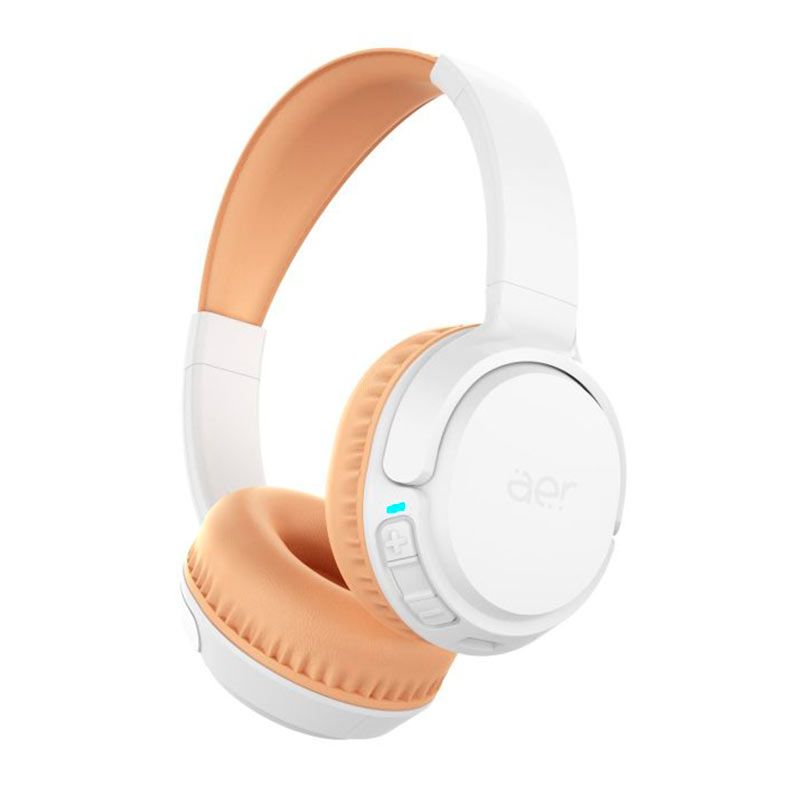 Fone de Ouvido Geonav AerJoy, Bluetooth, Drivers 40mm, Branco e Caramelo, AER13WT 