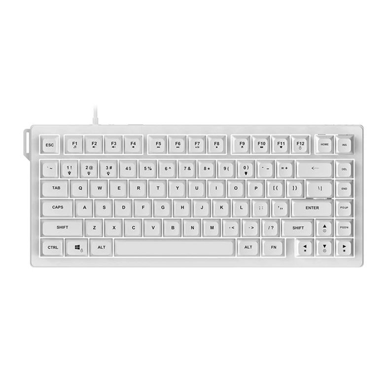 PRE VENDA - Teclado Membrana Ajazz AF82, Led Branco, White, AF82-WHITE