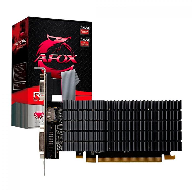 Placa de Video Afox Radeon R5 230, 2GB, DDR3, 64-bit, AFR5230-2048D3L9-V2