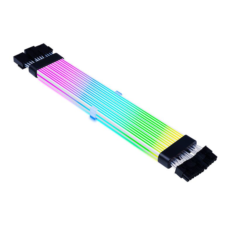 OPENBOX Cabo Extensor Sleeved 24P Acegeek AC38, ARGB, 345mm, Preto, AG-AC38-BK
