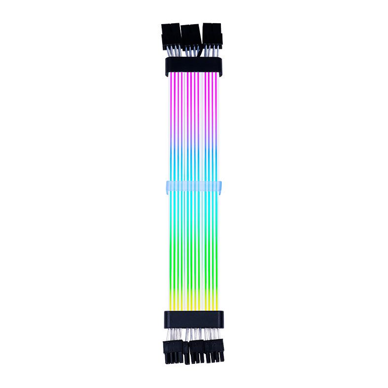 OPENBOX Cabo Extensor Sleeved 24P Acegeek AC38, ARGB, 345mm, Preto, AG-AC38-BK