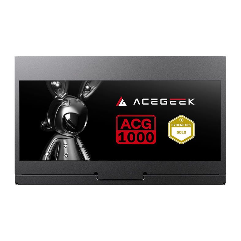 Fonte Acegeek ACG1000, 1000W, PCIe 5.1, Full-Modular, Cybenetics Gold, Preto, AG-ACG1000-BK