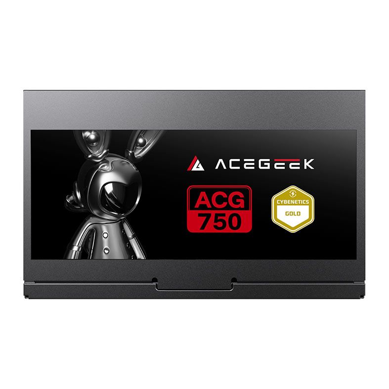 Fonte Acegeek ACG750, 750W, PCIe 5.1, Full-Modular, Cybenetics Gold, Preto, AG-ACG750-BK