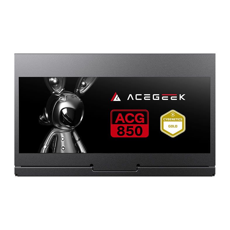 Fonte Acegeek ACG850, 850W, PCIe 5.1, Full-Modular, Cybenetics Gold, Preto, AG-ACG850-BK