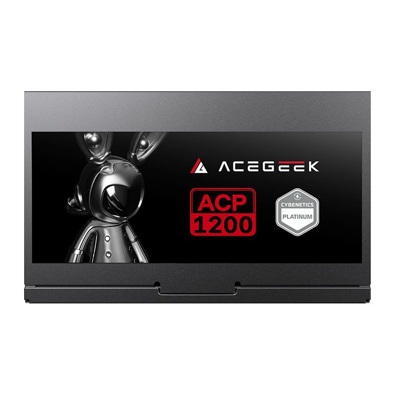 Fonte Acegeek ACP1200, 1200W, PCIe 5.1, Full-Modular, Cybenetics Platinum, Preto, AG-ACP1200-BK