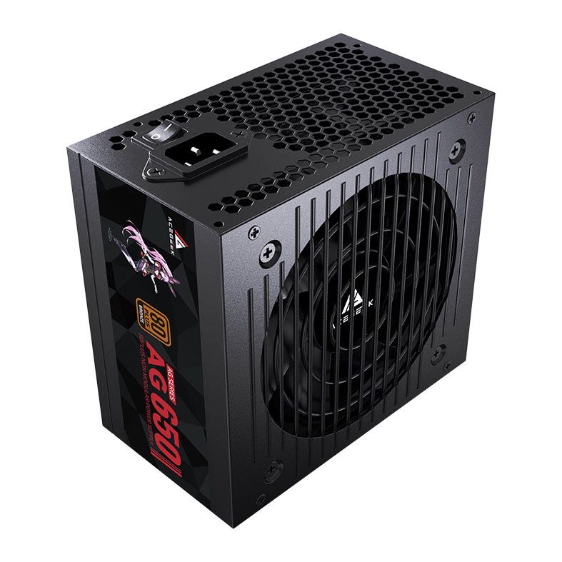 Fonte Acegeek 650, 650W, 80 Plus Bronze, PFC Ativo, AG-AG650-BK