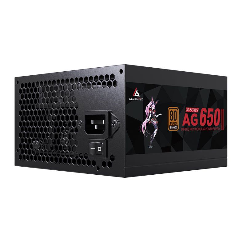 Fonte Acegeek 650, 650W, 80 Plus Bronze, PFC Ativo, AG-AG650-BK