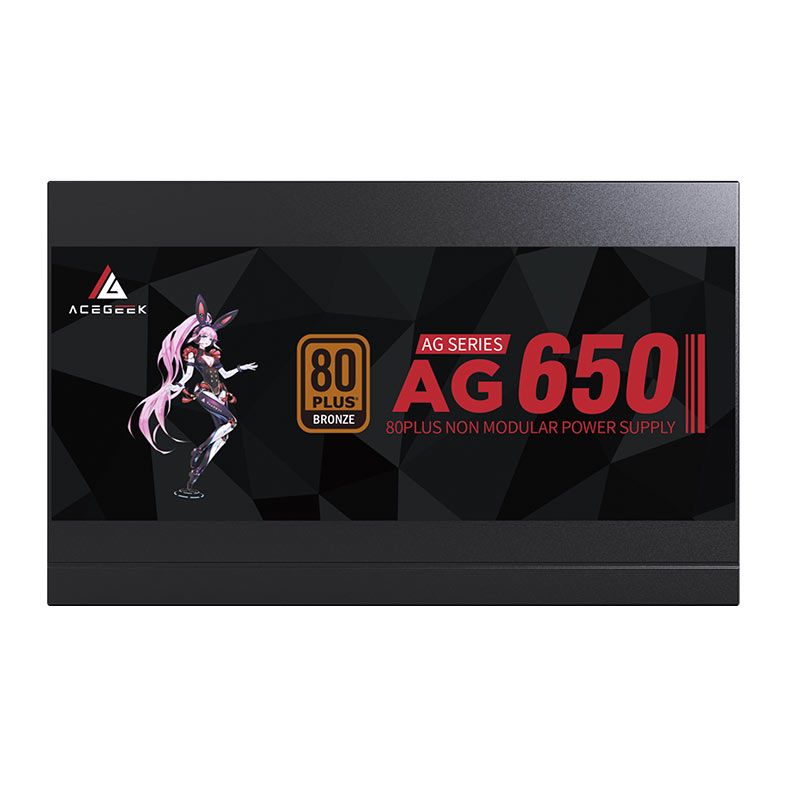 Fonte Acegeek 650, 650W, 80 Plus Bronze, PFC Ativo, AG-AG650-BK