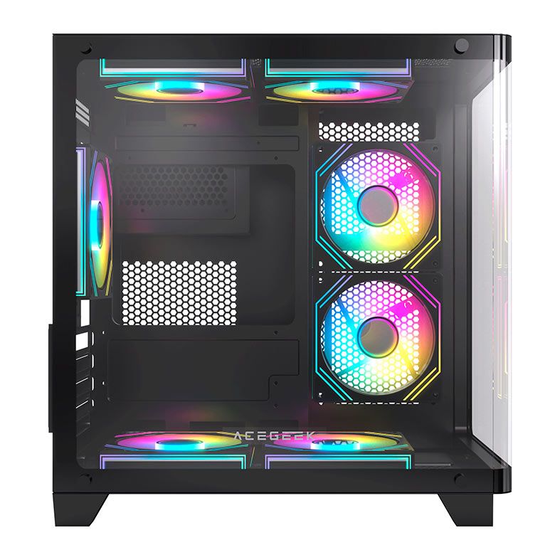 Gabinete Gamer Acegeek Arcane, Mid-Tower, Lateral de Vidro, Preto, AG-ARCANE-BK