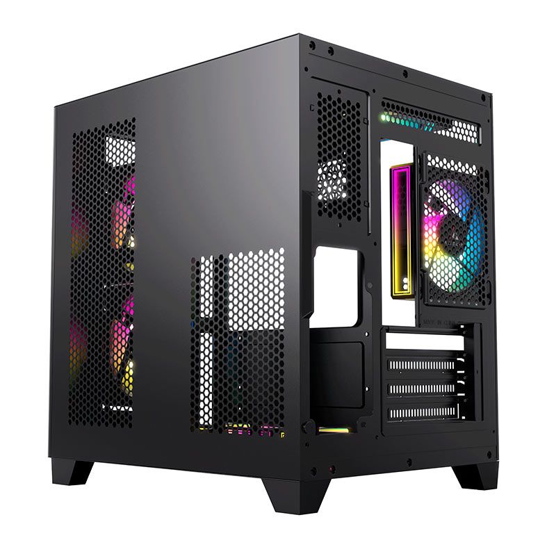 Gabinete Gamer Acegeek Arcane, Mid-Tower, Lateral de Vidro, Preto, AG-ARCANE-BK