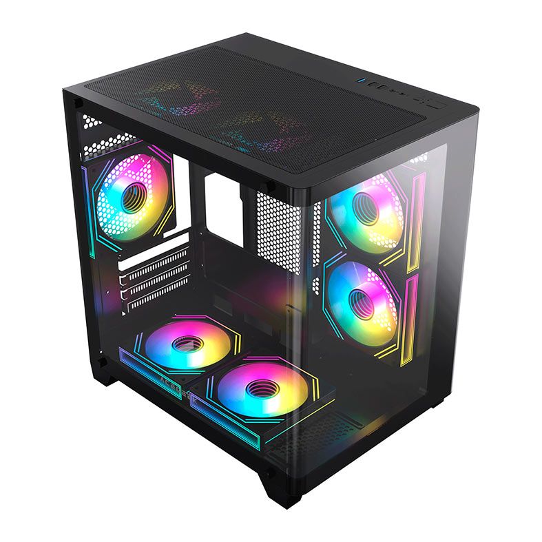 Gabinete Gamer Acegeek Arcane, Mid-Tower, Lateral de Vidro, Preto, AG-ARCANE-BK