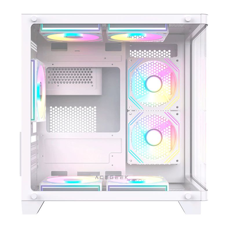 Gabinete Gamer Acegeek Arcane, Mid-Tower, Lateral de Vidro, Branco, AG-ARCANE-WH