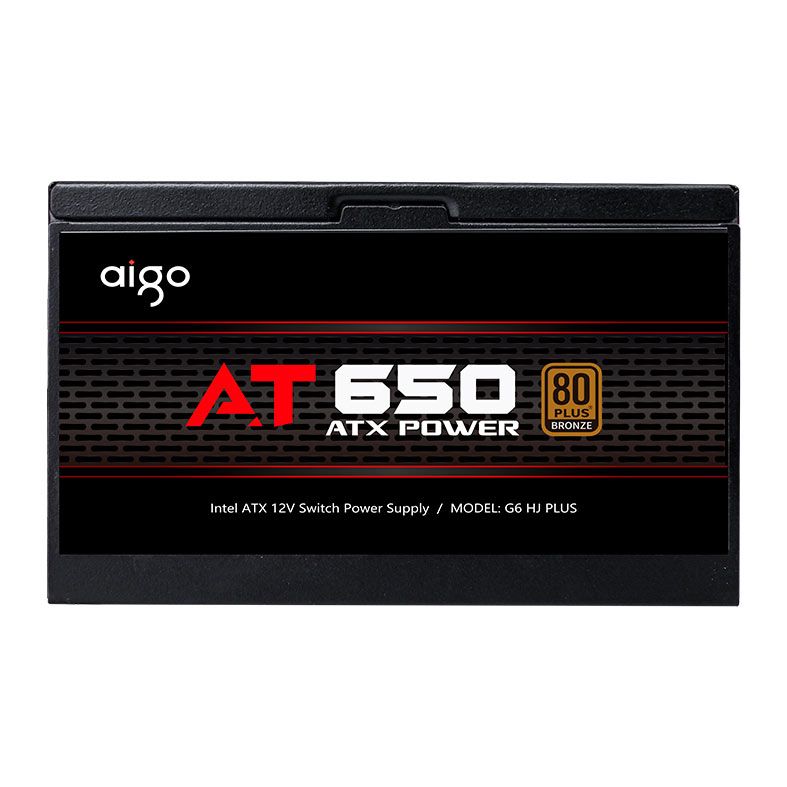 Fonte Aigo Darkflash AT650, 650W, 80 Plus Bronze, PFC ativo, Preto, AG-AT650-BK-OEM