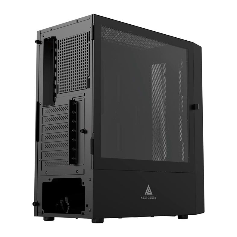 Gabinete Gamer Acegeek Aurora E450, Mid-Tower, Lateral de Vidro, Preto, AG-AURORA-E450-BK