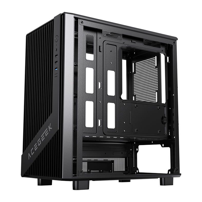 Gabinete Gamer Acegeek Blade, Mid-Tower, Lateral de Vidro, Preto, AG-BLADE-BK