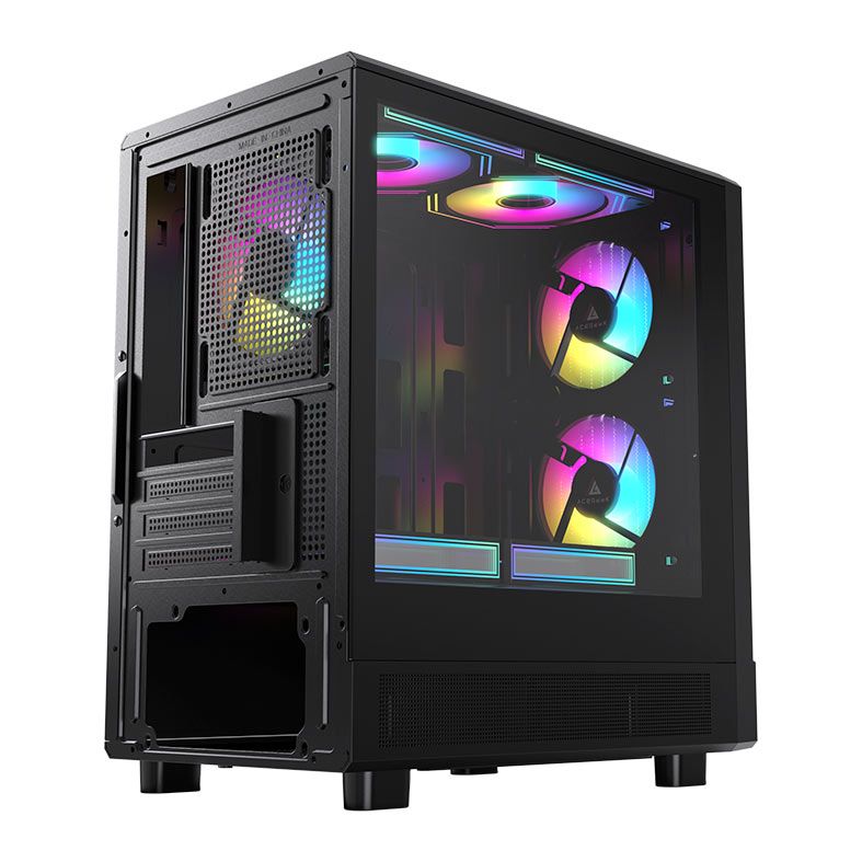 Gabinete Gamer Acegeek Blade, Mid-Tower, Lateral de Vidro, Preto