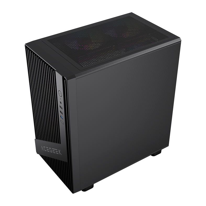 Gabinete Gamer Acegeek Blade, Mid-Tower, Lateral de Vidro, Preto, AG-BLADE-BK