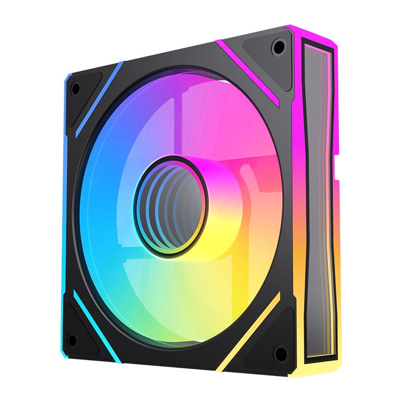 Kit Ventoinhas Acegeek Chroma, ARGB, 5x120mm, Preto, AG-CHROMA5X1-BK