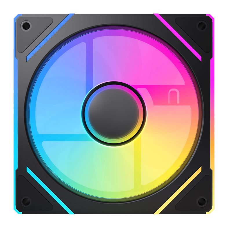 Kit Ventoinhas Acegeek Chroma, ARGB, 5x120mm, Preto, AG-CHROMA5X1-BK