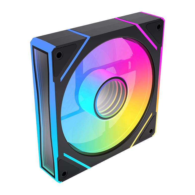Kit Ventoinhas Acegeek Chroma, ARGB, 5x120mm, Preto, AG-CHROMA5X1-BK