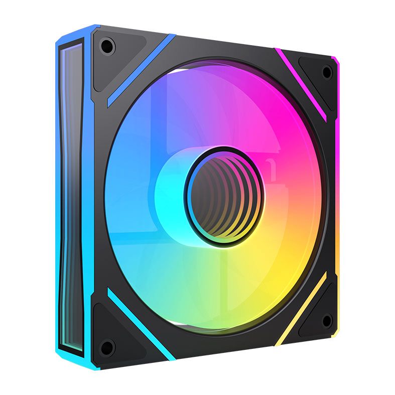 Kit Ventoinhas Acegeek Chroma, ARGB, 5x120mm, Preto, AG-CHROMA5X1-BK