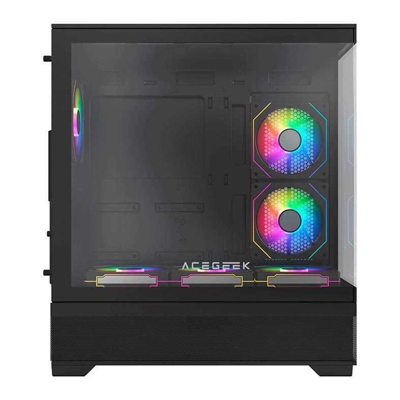 Gabinete Gamer Acegeek Cruiser L460, Mid-Tower, Lateral de Vidro, Preto, AG-CRUISER-L460-BK