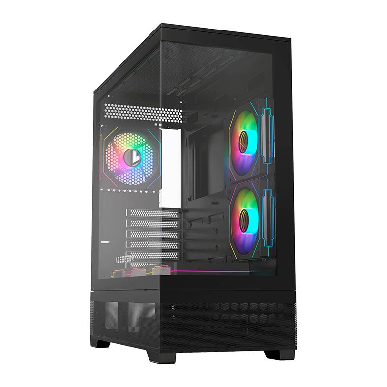 Gabinete Gamer Acegeek Cruiser L460, Mid-Tower, Lateral de Vidro, Preto, AG-CRUISER-L460-BK