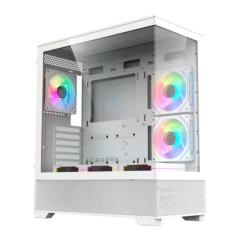 Gabinete Gamer Acegeek Cruiser L460, Mid-Tower, Lateral de Vidro, Branco, AG-CRUISER-L460-WH