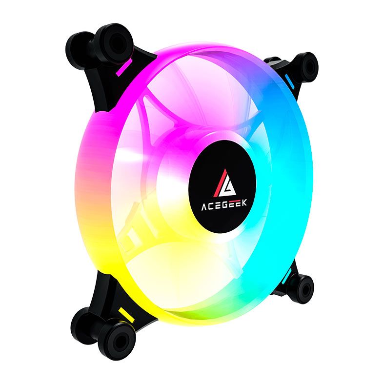 Ventoinha Acegeek Crystal, 120mm, ARGB, Preto, AG-CRYSTAL-BK