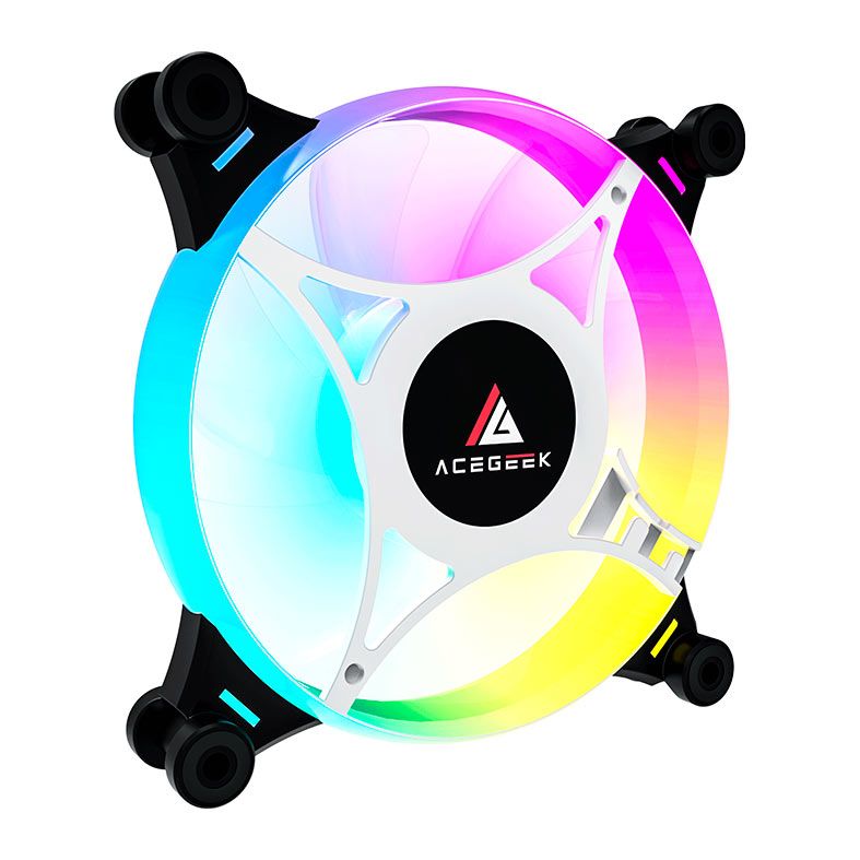 Ventoinha Acegeek Crystal, 120mm, ARGB, Preto, AG-CRYSTAL-BK