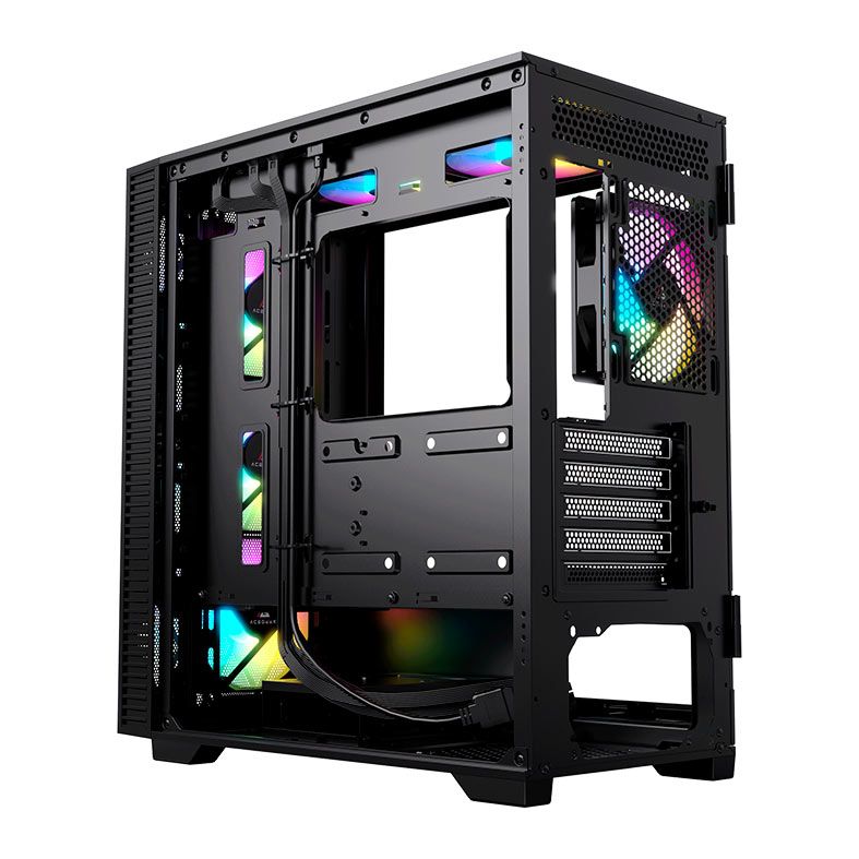 Gabinete Gamer Acegeek Darkfate Mini Glass, Mid-Tower, Lateral de Vidro, Preto, AG-DARKFATE-MINI-GLASS-BK