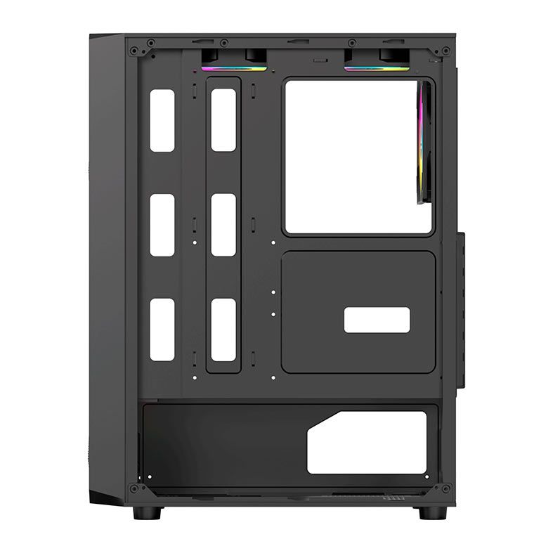 Gabinete Gamer Acegeek Diamond R339, Rainbow, Mid-Tower, Lateral de Vidro, Com 4 Fans, Preto, AG-DIAMOND-R339-BK-I4F