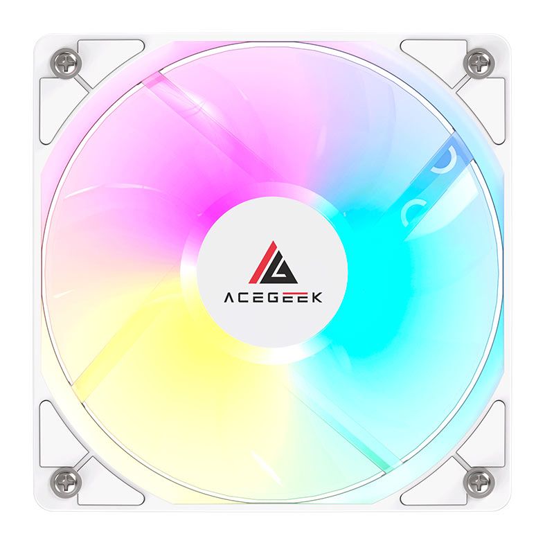 Water Cooler Acegeek E120, Rainbow, 120mm, Branco, AG-E120-WH