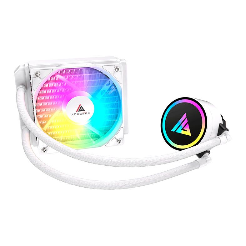 Water Cooler Acegeek E120, Rainbow, 120mm, Branco, AG-E120-WH