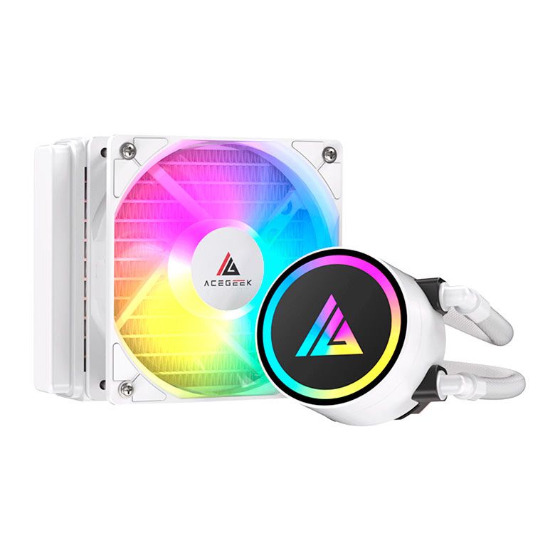 Water Cooler Acegeek E120, Rainbow, 120mm, Branco, AG-E120-WH
