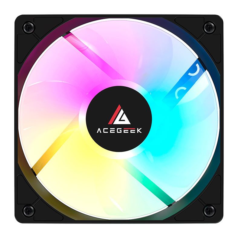 Water Cooler Acegeek E360, Rainbow, 360mm, Preto, AG-E360-BK