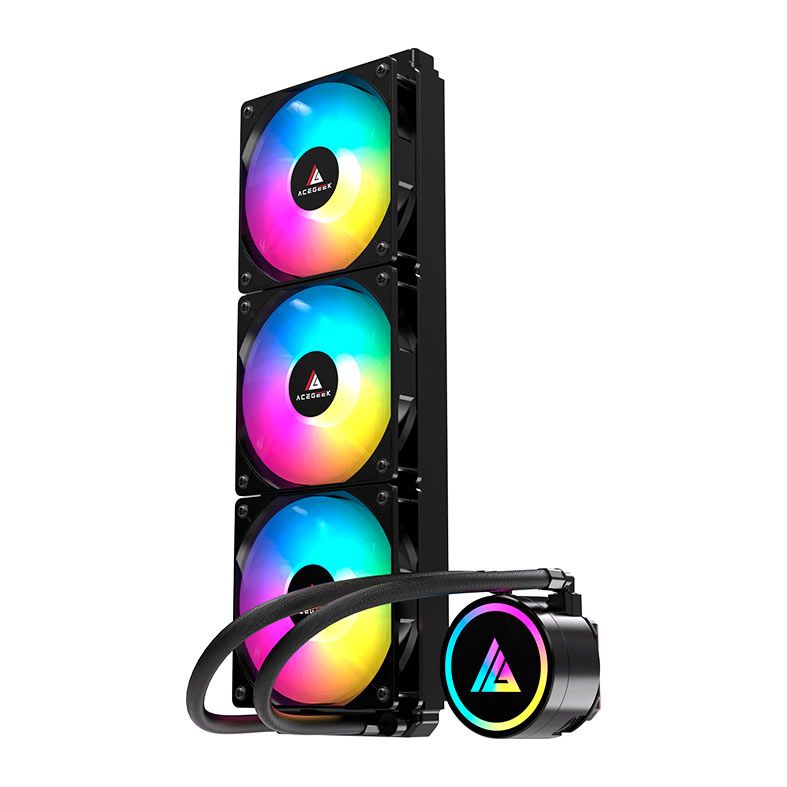 Water Cooler Acegeek E360, Rainbow, 360mm, Preto, AG-E360-BK