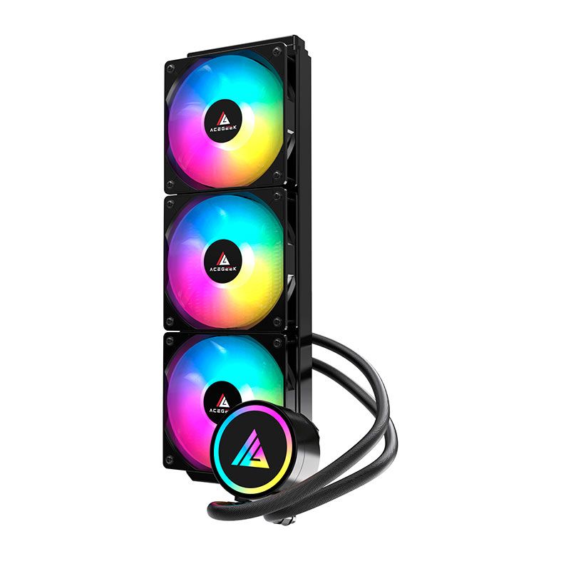 Water Cooler Acegeek E360, Rainbow, 360mm, Preto, AG-E360-BK