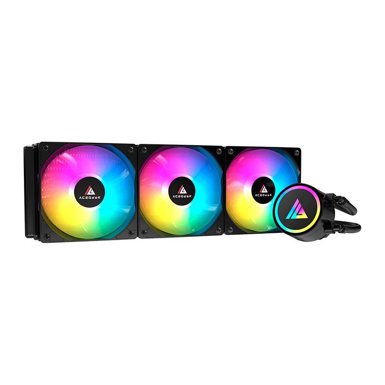 Water Cooler Acegeek E360, Rainbow, 360mm, Preto, AG-E360-BK