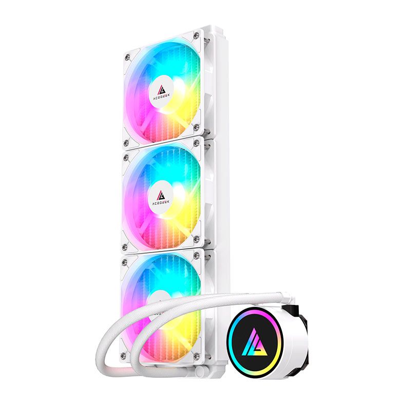 Water Cooler Acegeek E360, Rainbow, 360mm, Branco, AG-E360-WH