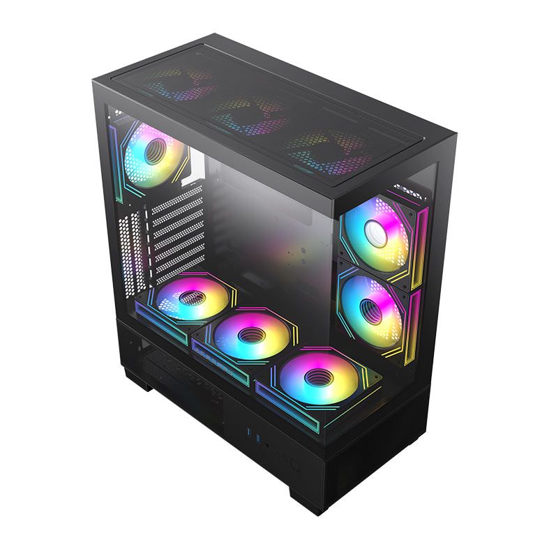 Gabinete Gamer Acegeek Echo, Mid-Tower, Lateral De Vidro, Preto, AG-ECHO-BK