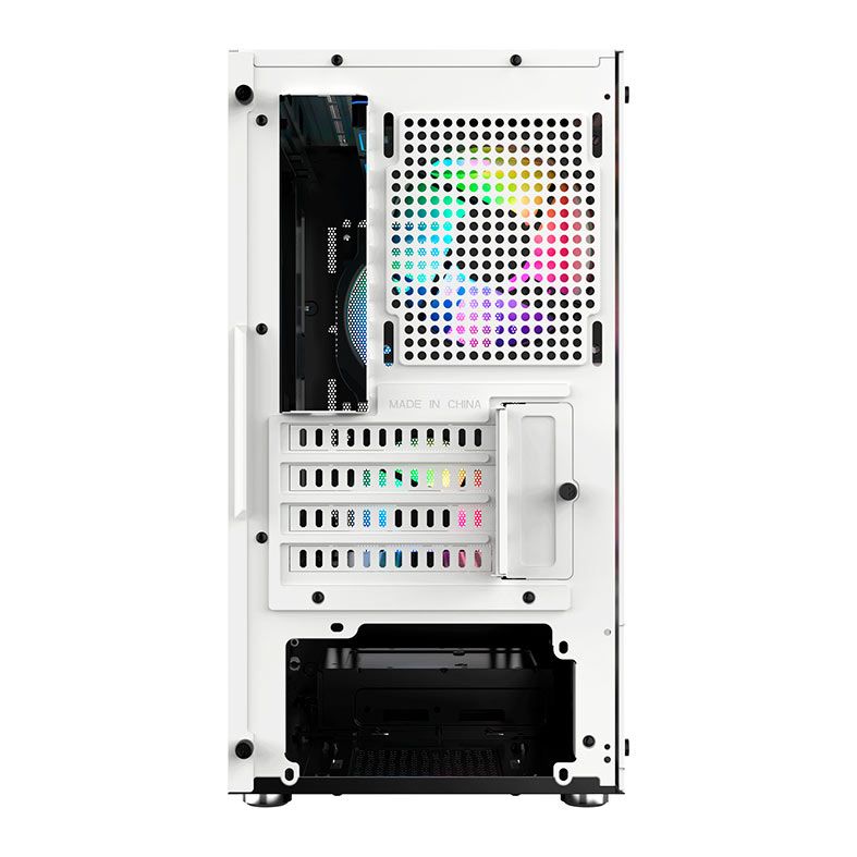 Gabinete Gamer Acegeek Eclipse M350, Mid-Tower, Lateral de Vidro, Branco, AG-ECLIPSE-M350-WH