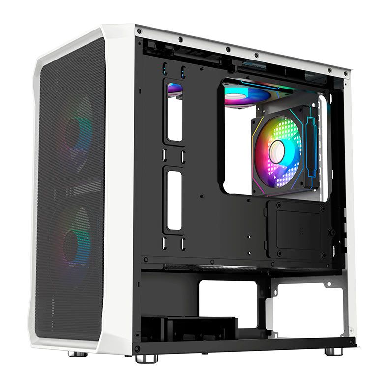 Gabinete Gamer Acegeek Eclipse M350, Mid-Tower, Lateral de Vidro, Branco, AG-ECLIPSE-M350-WH